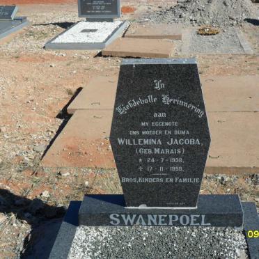 SWANEPOEL Willemina Jacoba nee MARAIS 1938-1998
