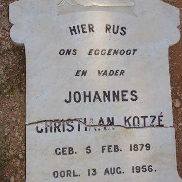 KOTZÉ Johannes Christian 1879-1956