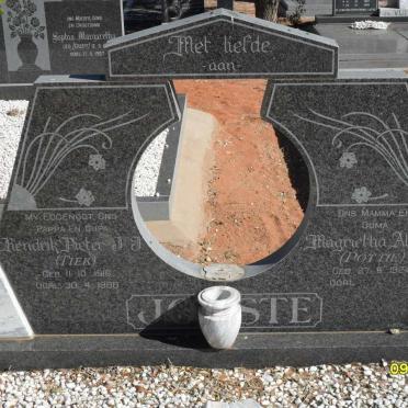 JOOSTE Hendrik Pieter J.J. 1916-1988 &amp; Margaretha Aletta 1924-