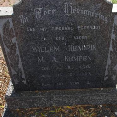 KEMPEN Willem Hendrik M.A. 1879-1967