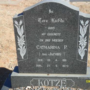 KOTZE Catharina P.nee JACOBS 1911-1973