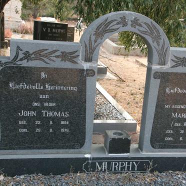 MURPHY John Thomas 1884-1976 &amp; Maria C.G. KNOETZE 1892-1972