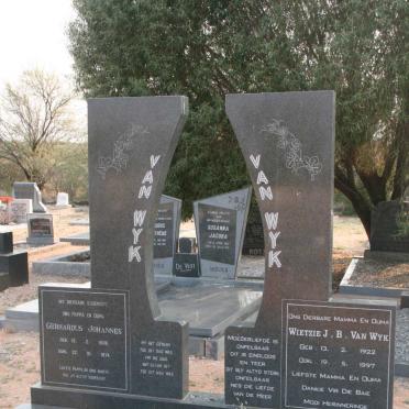 WYK Gerhardus Johannes, van 1906-1974 &amp; Wietzie J.B. 1922-1997