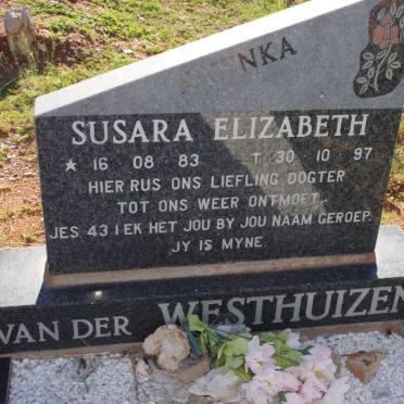 WESTHUIZEN Susara Elizabeth, van der 1983-1997