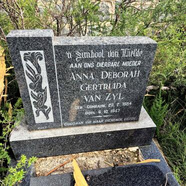 ZYL Anna Deborah Gertruida, van nee CONRADIE 1884-1957