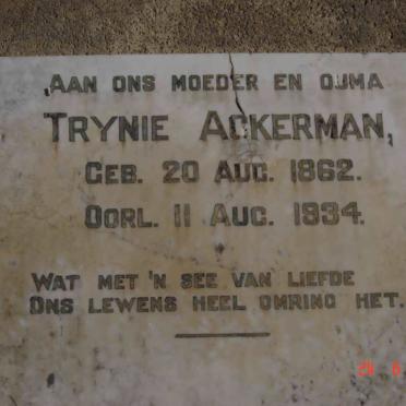 ACKERMAN Trynie 1882-1934
