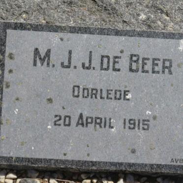 BEER M.J.J., de -1915