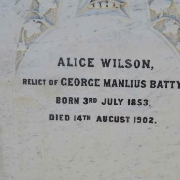 BATTY Alice nee WILSON 1853-1902