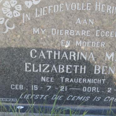 BENADIE Catharina Maria Elizabeth nee TRAUERNICHT 1921-1968