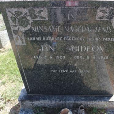 BOTHA Jan Gideon 1920-1948