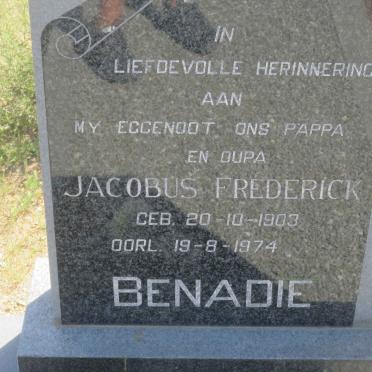BENADIE Jacobus Frederick 1903-1974