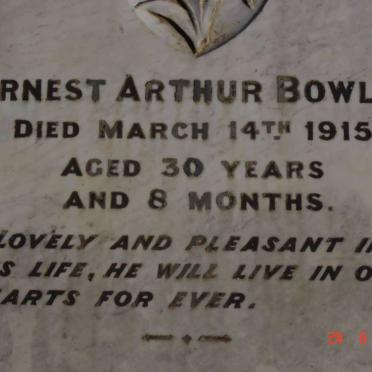 BOWLEY Ernest Arthur -1915