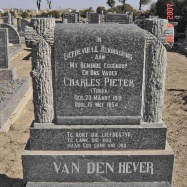 HEVER Charles Pieter, van den 1912-1954