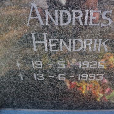 KRÜGEL Andries Hendrik 1926-1993 &amp; Magdalena Johanna BASSON 1928- 