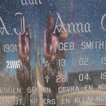 KRUGER Florus A.J. 1931-2016 &amp; Anna C. SMITH 1925-1995 