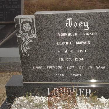 LOUBSER Joey formerly VISSER nee MARAIS 1920-1984