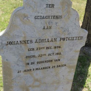 POTGIETER Johannes Adriaan 1896-1918