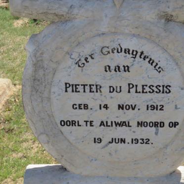 PLESSIS Pieter, du 1912-1932