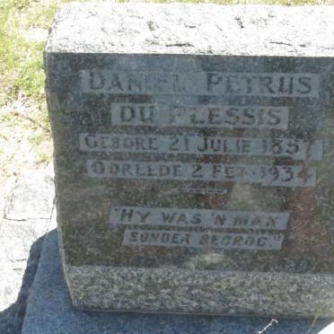 PLESSIS Daniel Petrus, du 1857-1934