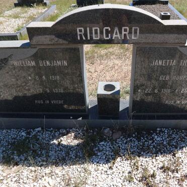 RIDGARD William Benjamin 1910-1978 &amp; Janetta Thresia HOUPS 1918-1995