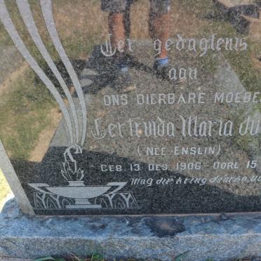 TOIT Gertruida Maria, du nee ENSLIN 1906-1970