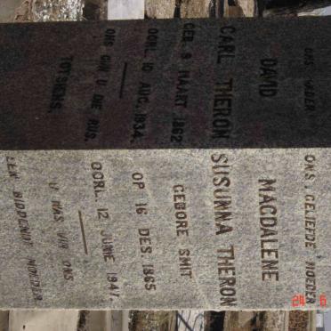 THERON David Carl 1862-1934 &amp; Magdalene Susunna SMIT 1865-1947
