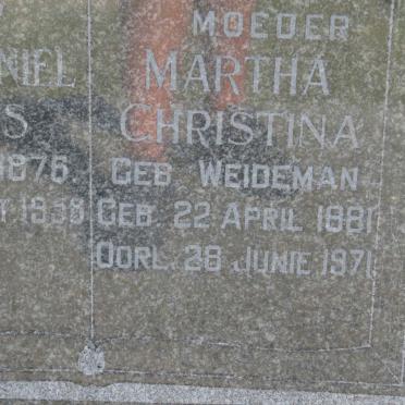 VILJOEN Charel Daniel Cilliers 1876-1958 &amp; Martha Christina WEIDEMAN 1881-1971