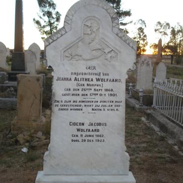 WOLFAARD Gideon Jacobus 1862-1923 &amp; Joanna Alithea MURRAY 1868-1901