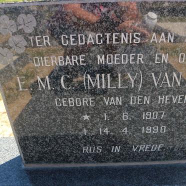 ZΫL E.M.C., van nee VAN DEN HEVER 1907-1990