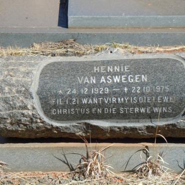 ASWEGEN Hennie, van 1929-1975