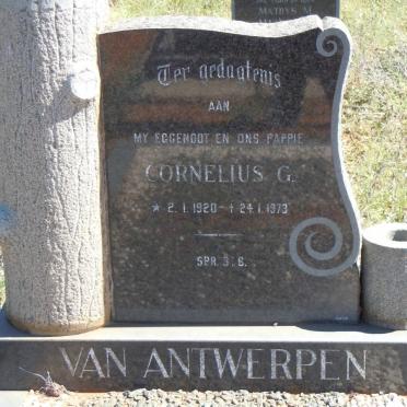 ANTWERPEN Cornelius G., van 1920-1973