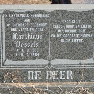 BEER Marthinus Wessels, de 1920-1984
