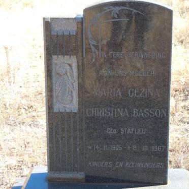 BASSON Maria Gezina Christina nee STAFLEU 1905-1967