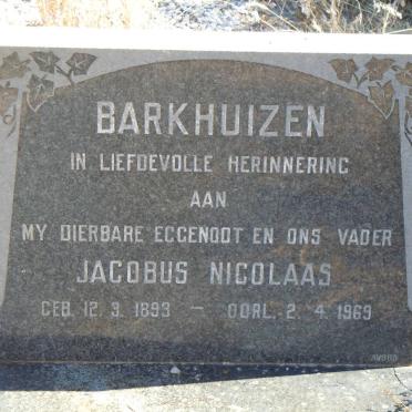 BARKHUIZEN Jacobus Nicolaas 1893-1969