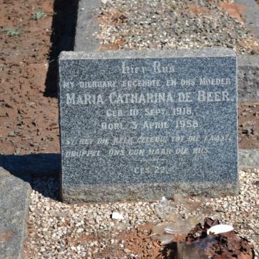 BEER Maria Catharina, de 1918-1958