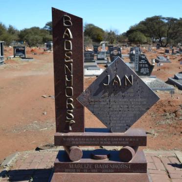 BADENHORST Jan 1960-2001 &amp; Marlize 1962-