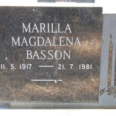 BASSON Marilla Magdalena 1917-1981