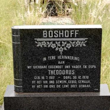 BOSHOFF Theodorus 1912-1970