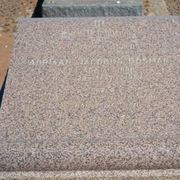 BOSMAN Adriaan Jacobus 1898-1957