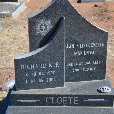 CLOETE Richard K.P. 1970-2001