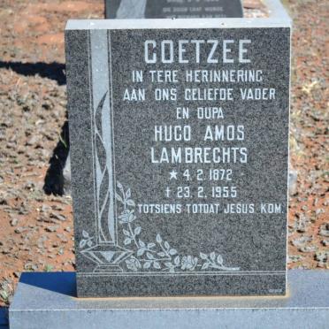COETZEE Hugo Amos Lambrechts 1872-1955