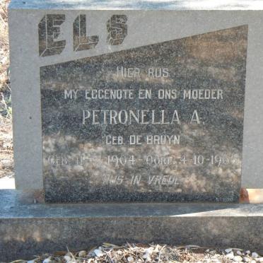 ELS Petronella A. nee DE BRUYN 1904-1966