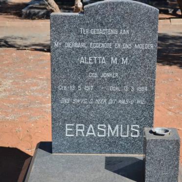 ERASMUS Aletta M.M. nee JONKER 1917-1964