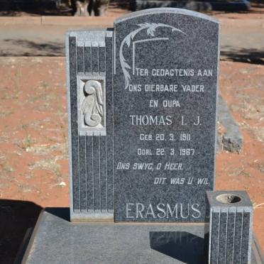 ERASMUS Thomas I.J. 1911-1967