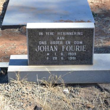 FOURIE Johan 1939-1991