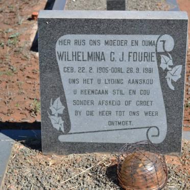 FOURIE Wilhelmina C.J. 1905-1981