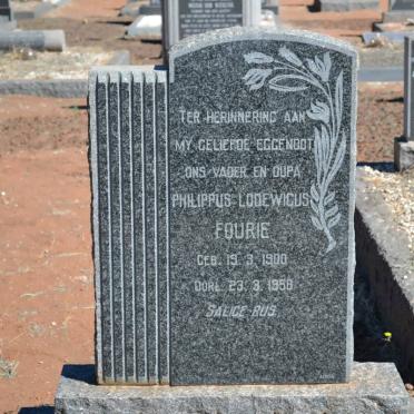 FOURIE Philippus Lodewicus 1900-1958