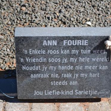 FOURIE Ann