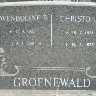 GROENEWALD Christo J. 1921-1975 &amp; Gwendoline F. 1923-2001
