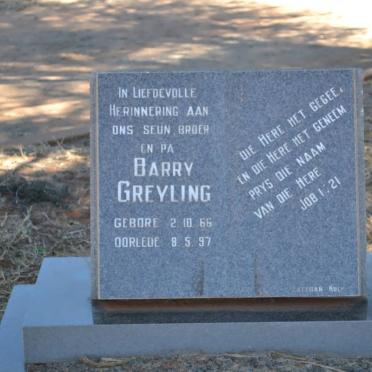 GREYLING Barry 1966-1997